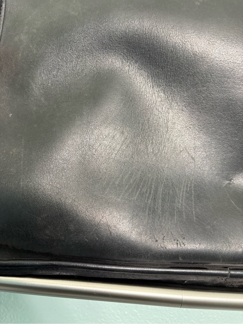 Vintage Coach Black Leather Top-Handle Laptop Bag with Shoulder Strap - Picture 9 of 10